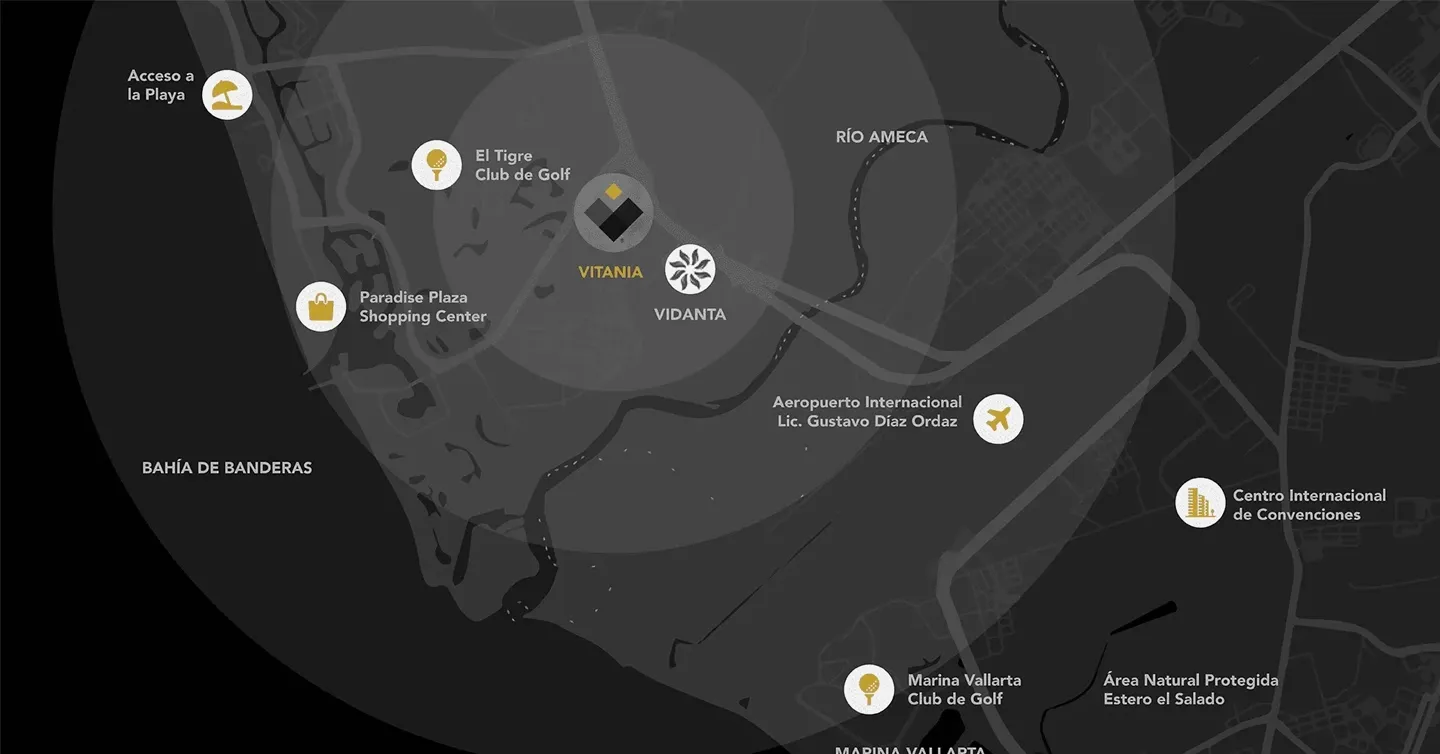Mapa de ubicación Vitania – Nuevo Vallarta